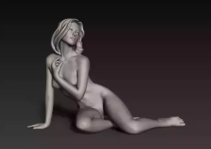 female nude sculpture 3D print model