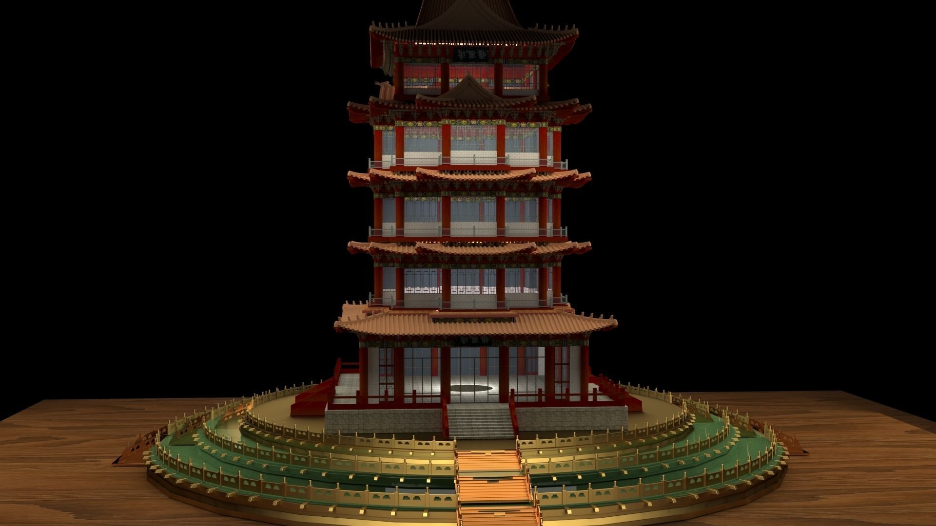 Chinese ancient house 3D model_4