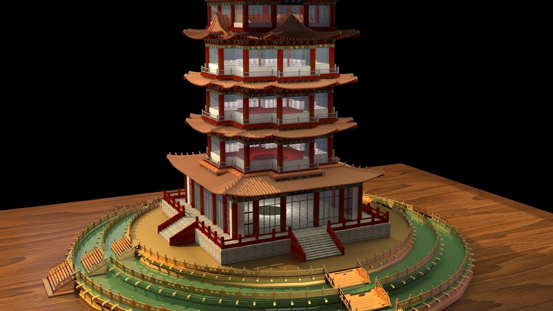 Chinese ancient house 3D model_2