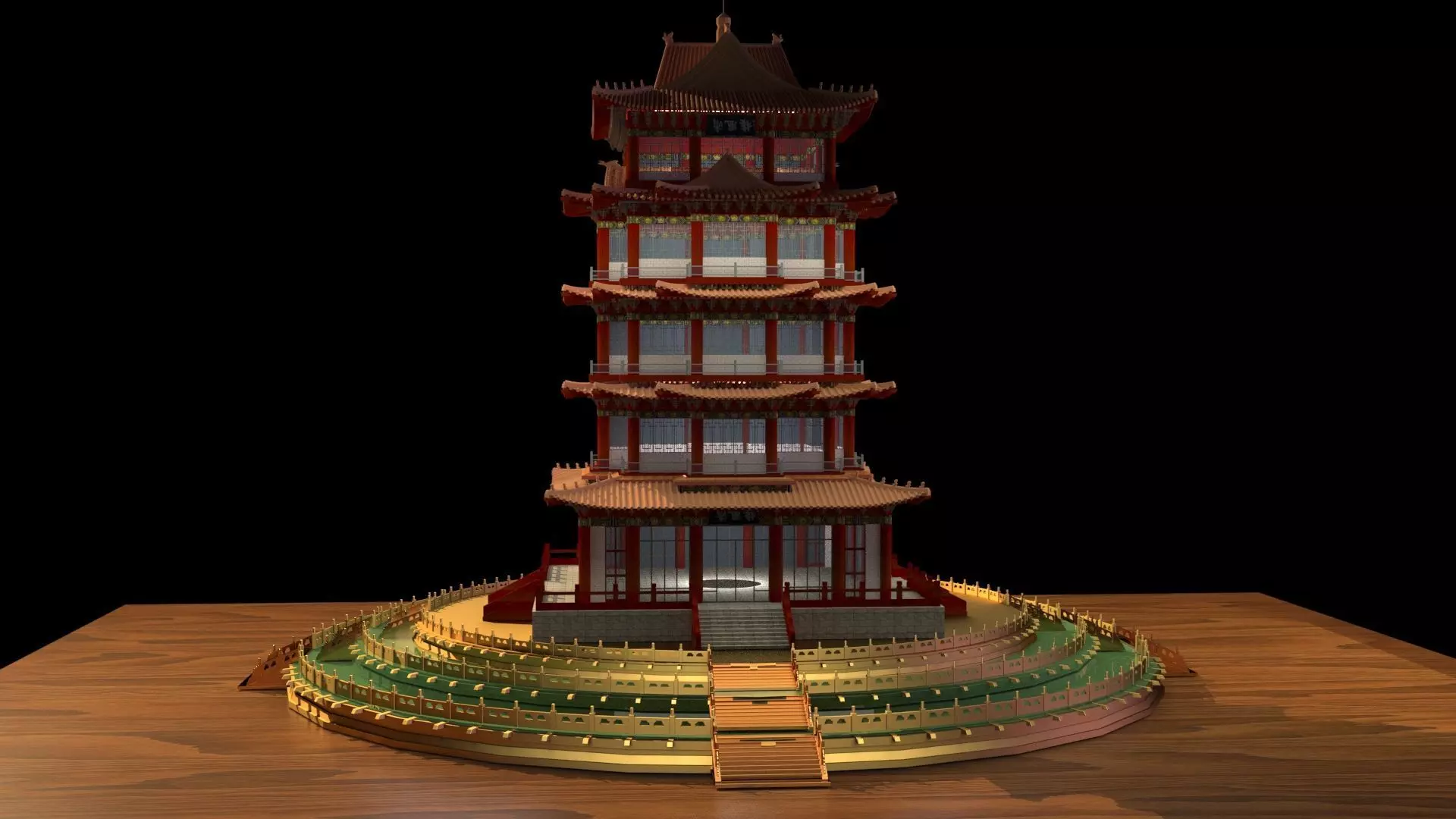 Chinese ancient house 3D model_0