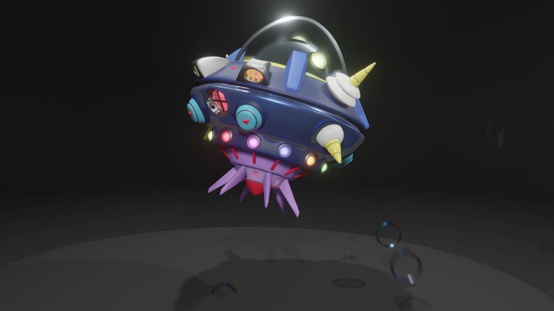 Gigabolt-Man-O-War spaceship with lights 3D model_13