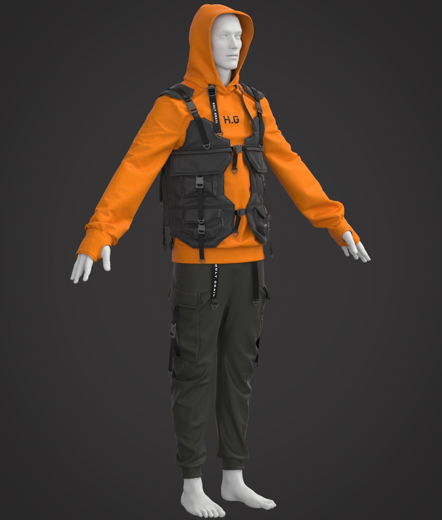 Man Outfit  3D model_3