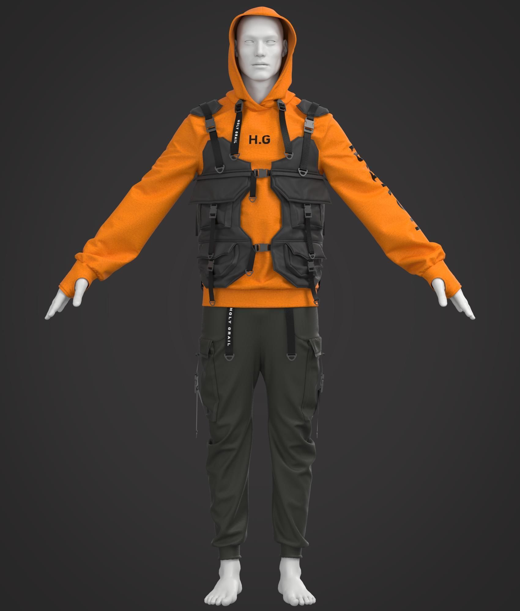 Man Outfit  3D model_1