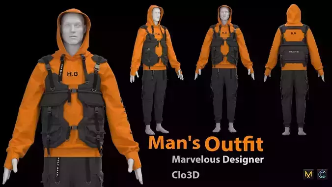 Man Outfit  3D model