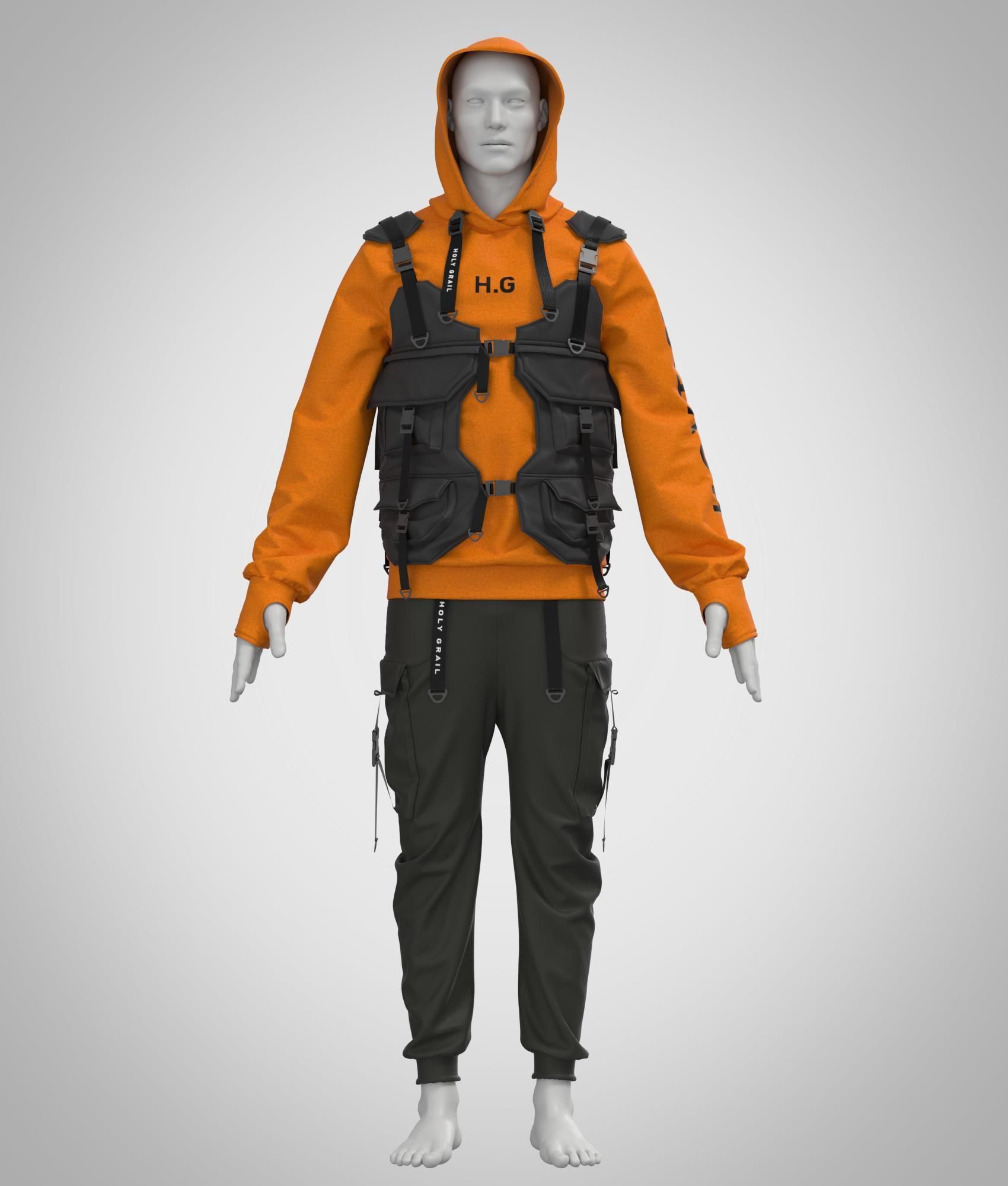 Man Outfit  3D model_5