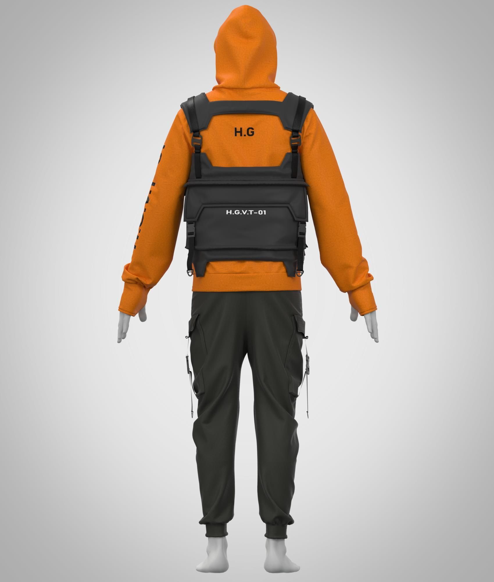 Man Outfit  3D model_7