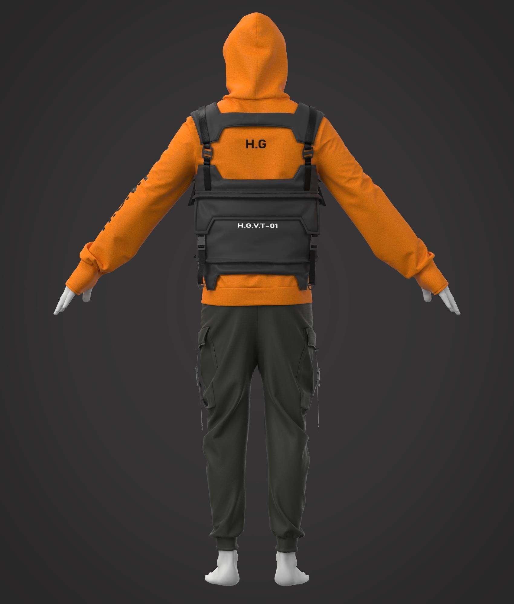 Man Outfit  3D model_2