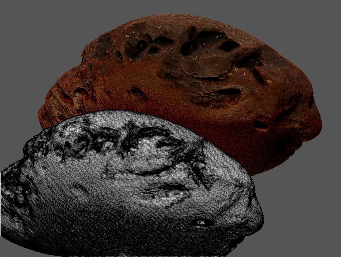 Amber 3d scan Low-poly 3D model_10