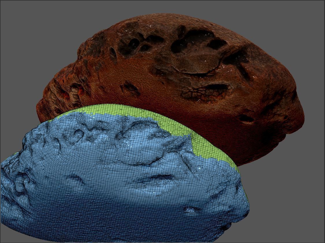 Amber 3d scan Low-poly 3D model_11