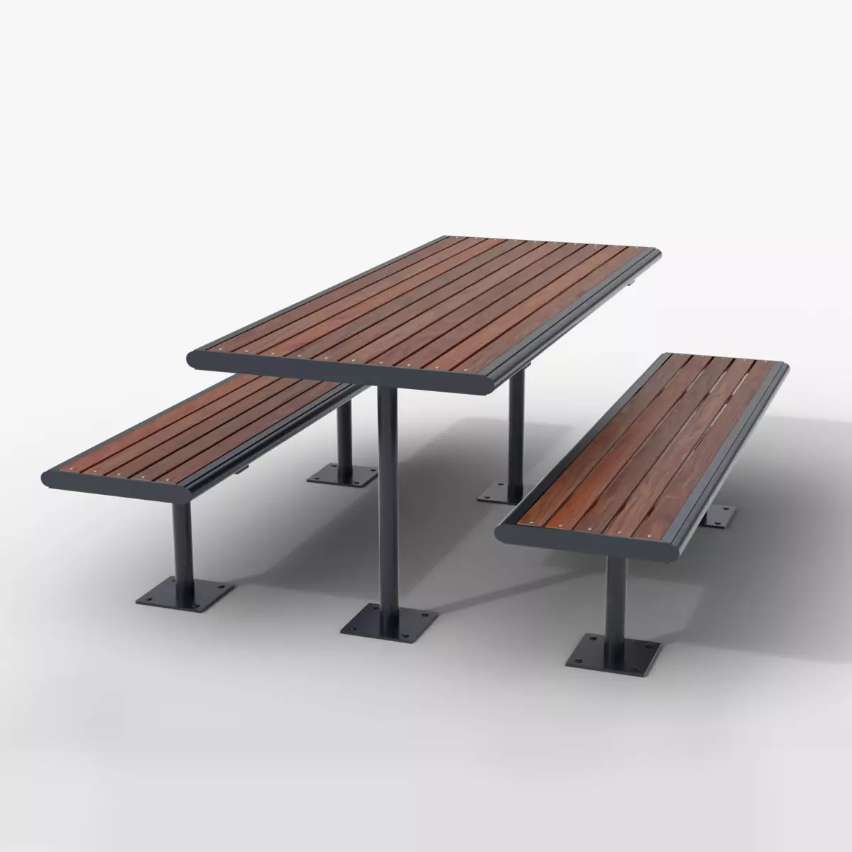 Picnic Table Low-poly 3D model