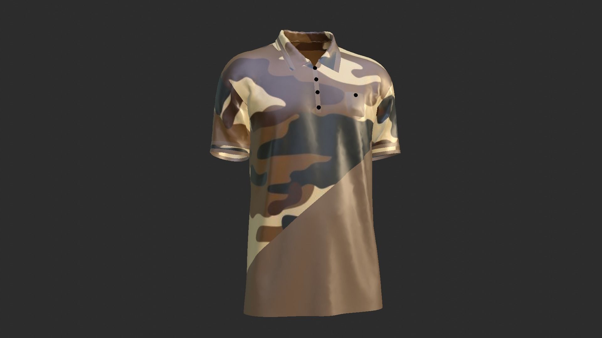 T-Shirt Soldier Low-poly 3D model_10