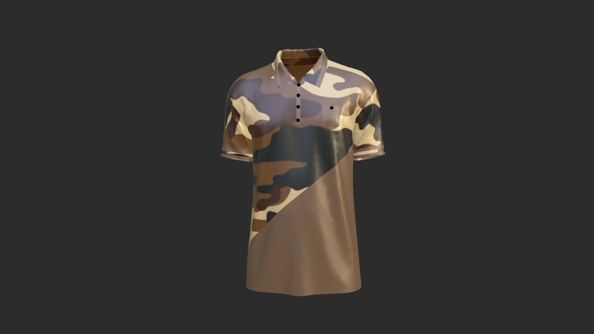 T-Shirt Soldier Low-poly 3D model_5