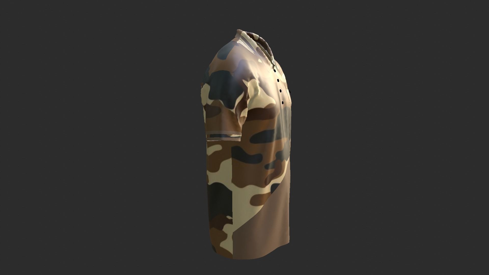 T-Shirt Soldier Low-poly 3D model_7