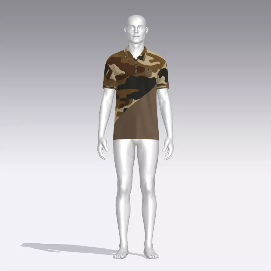 T-Shirt Soldier Low-poly 3D model_0