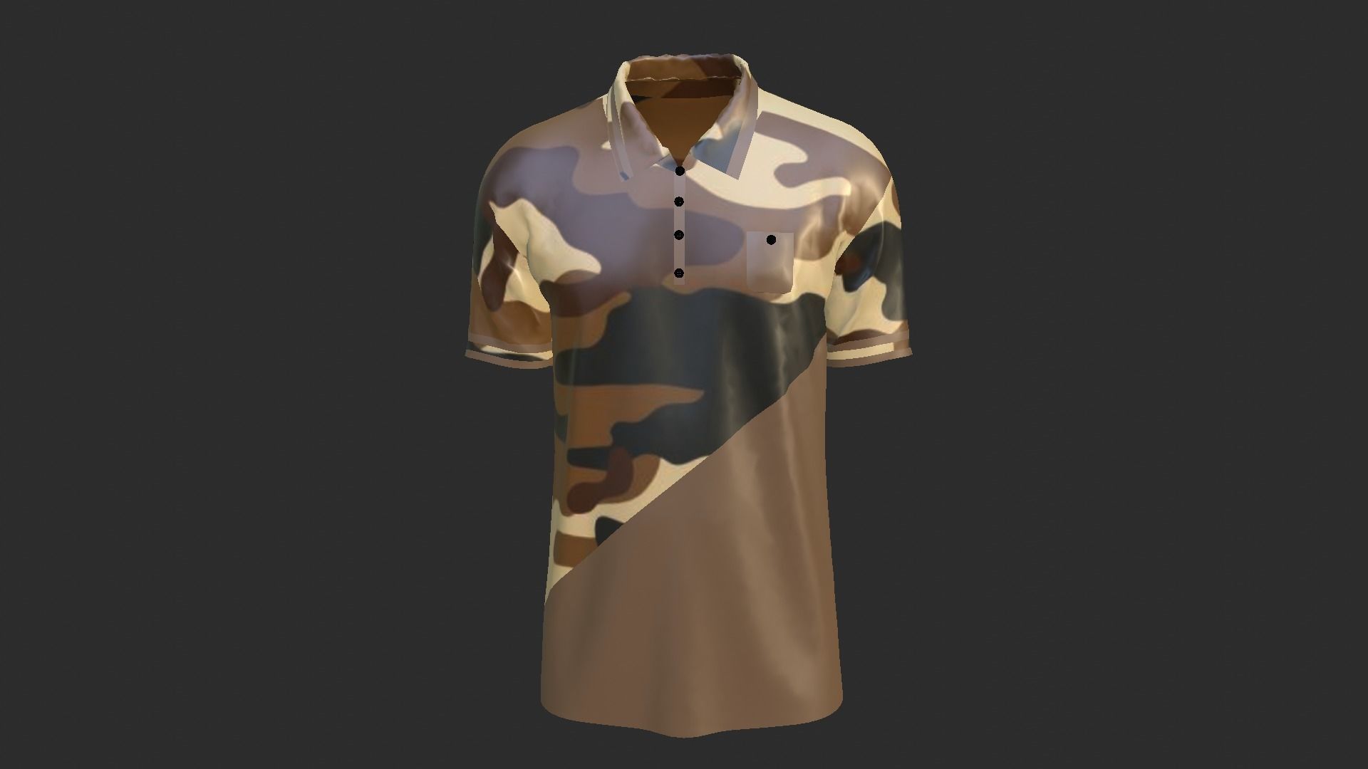 T-Shirt Soldier Low-poly 3D model_2