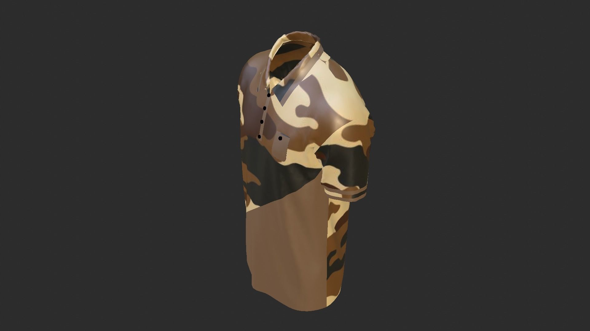 T-Shirt Soldier Low-poly 3D model_8