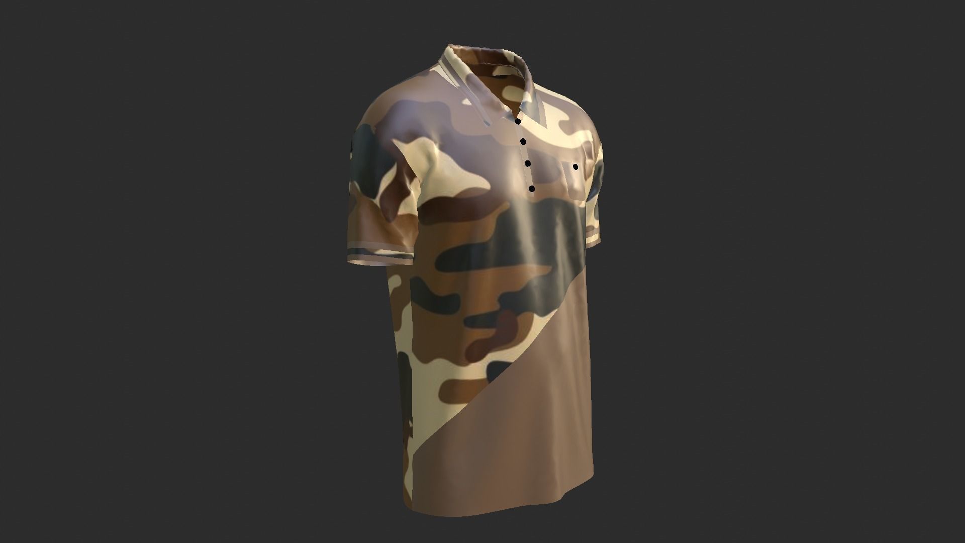 T-Shirt Soldier Low-poly 3D model_3