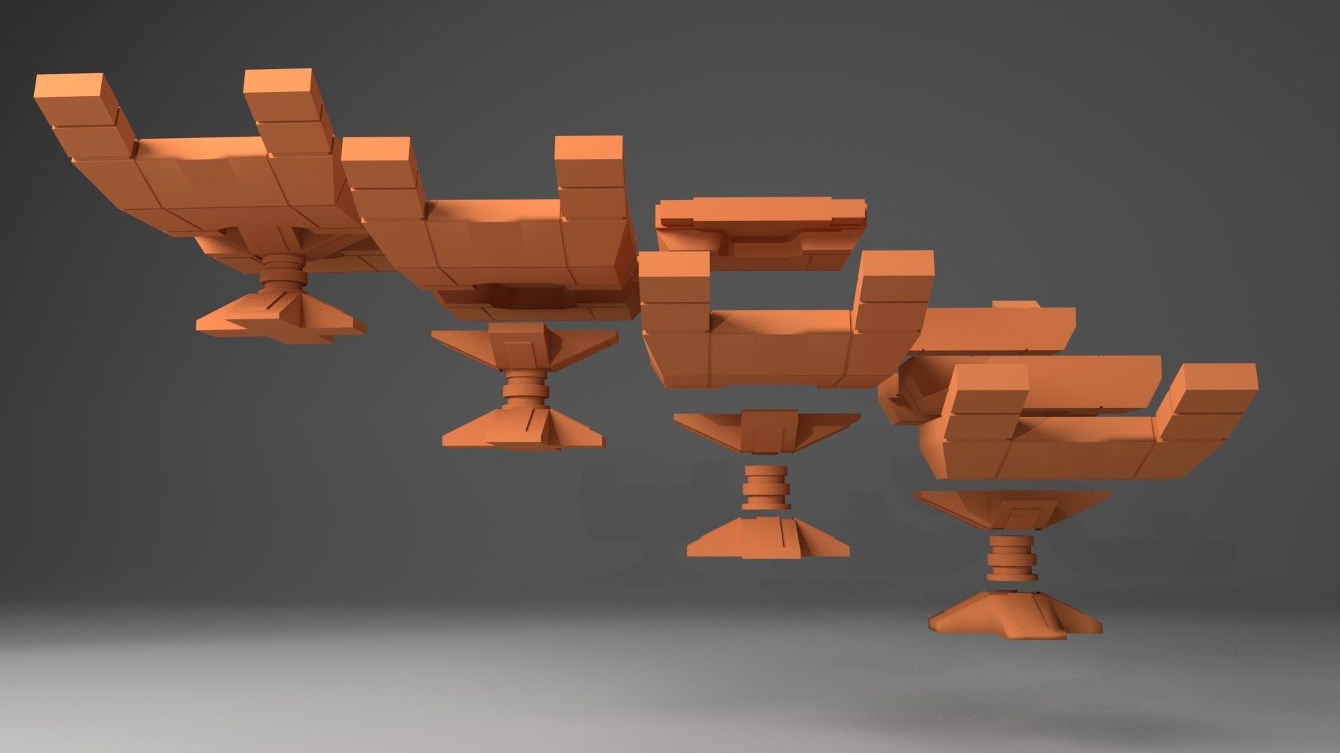 Robot medical bed - 3D print ready 3D print model_4