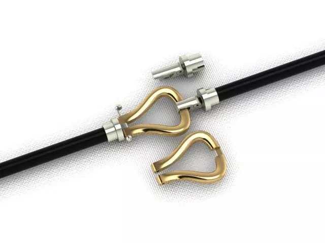 Bracelet with leather 3D print model
