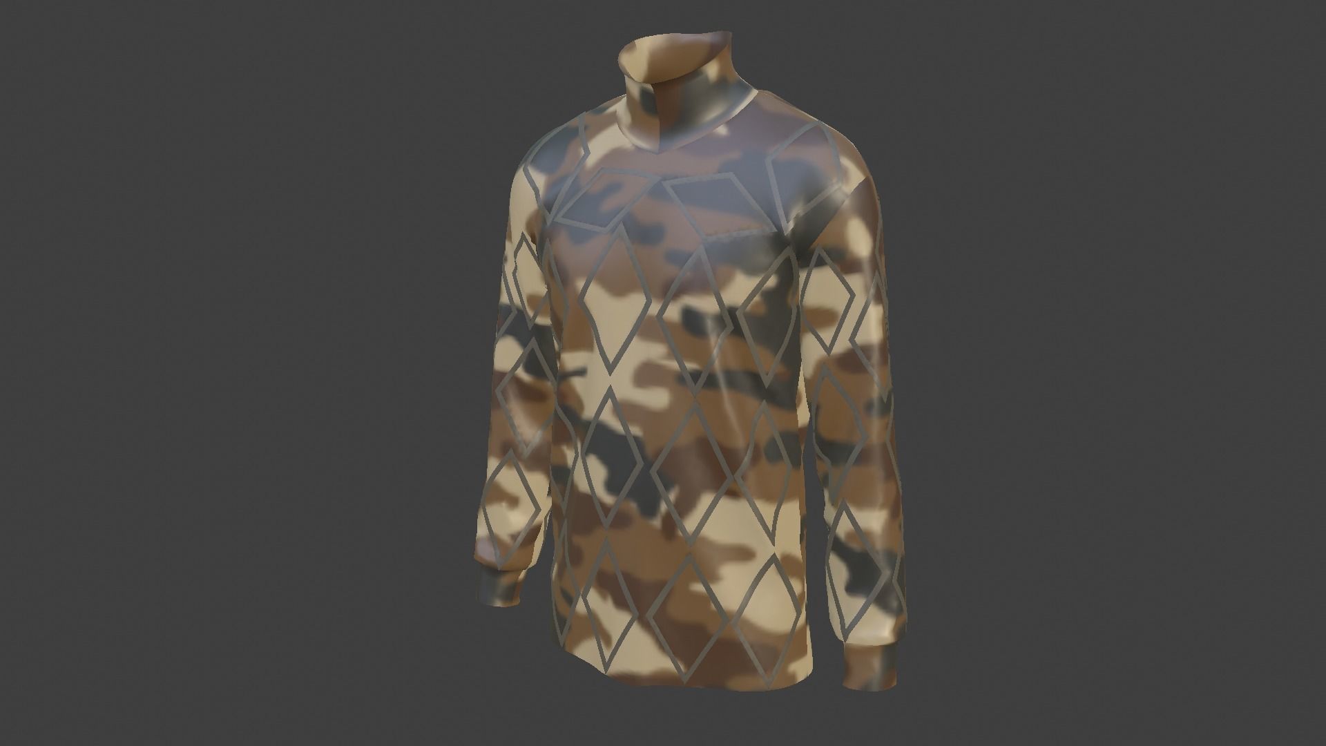 Military - Army Sweater Low-poly 3D model_1
