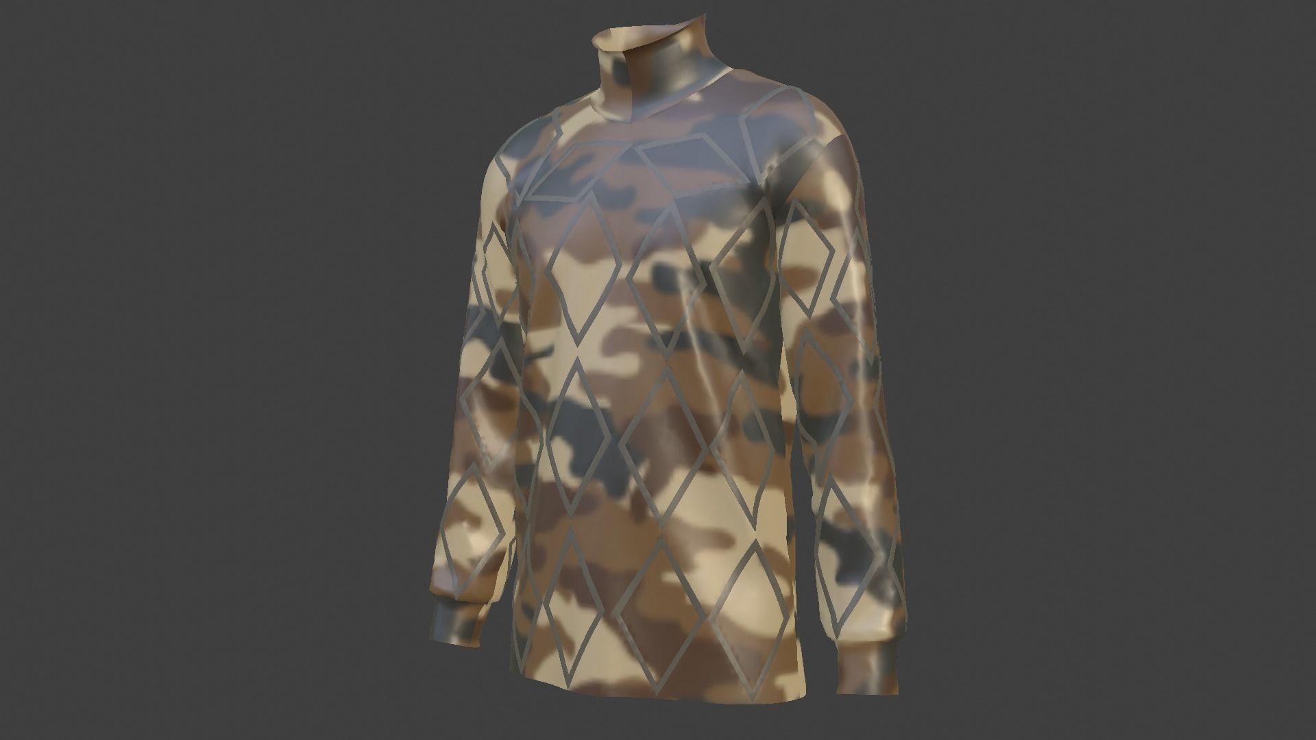 Military - Army Sweater Low-poly 3D model_9