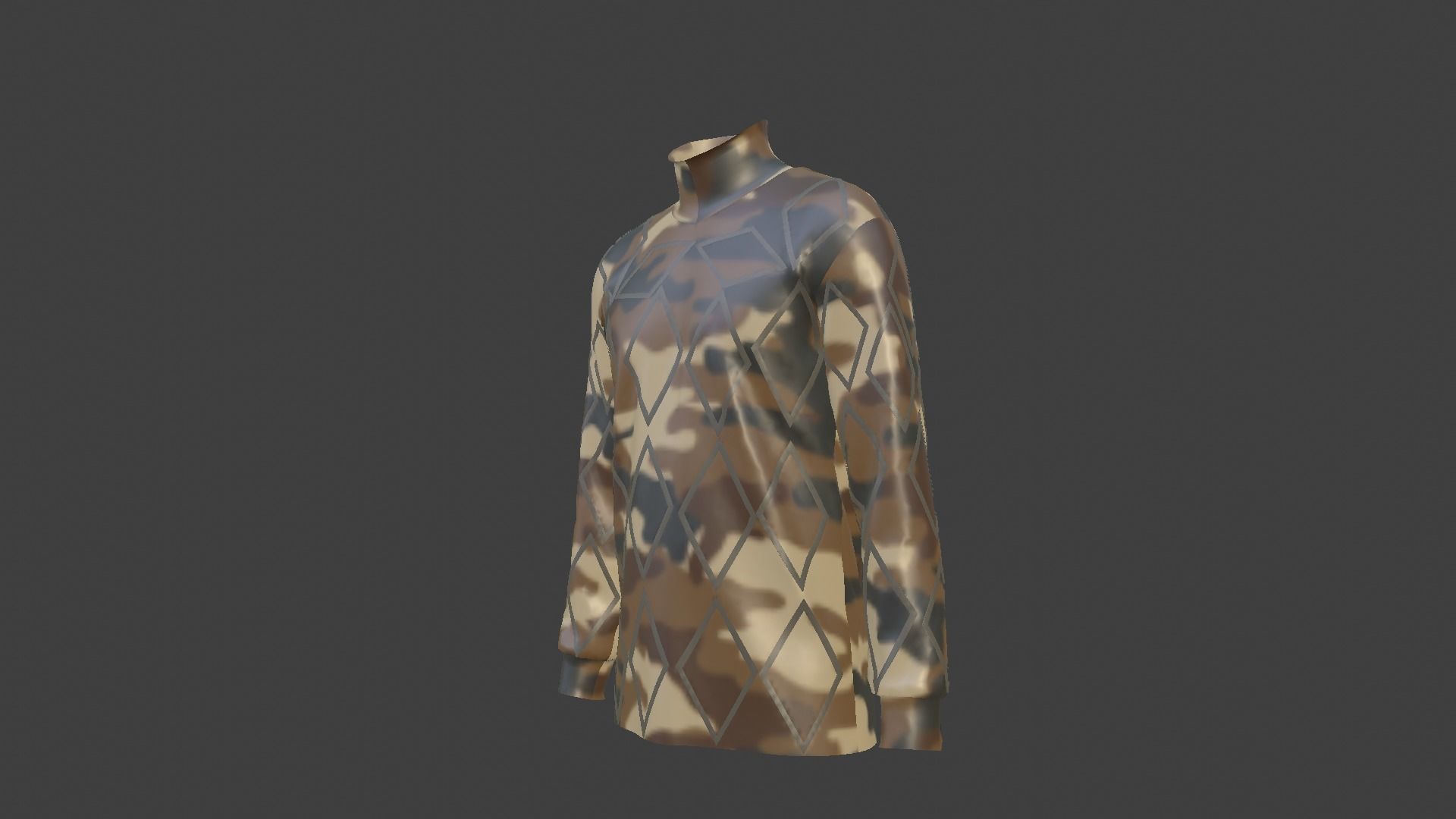 Military - Army Sweater Low-poly 3D model_4