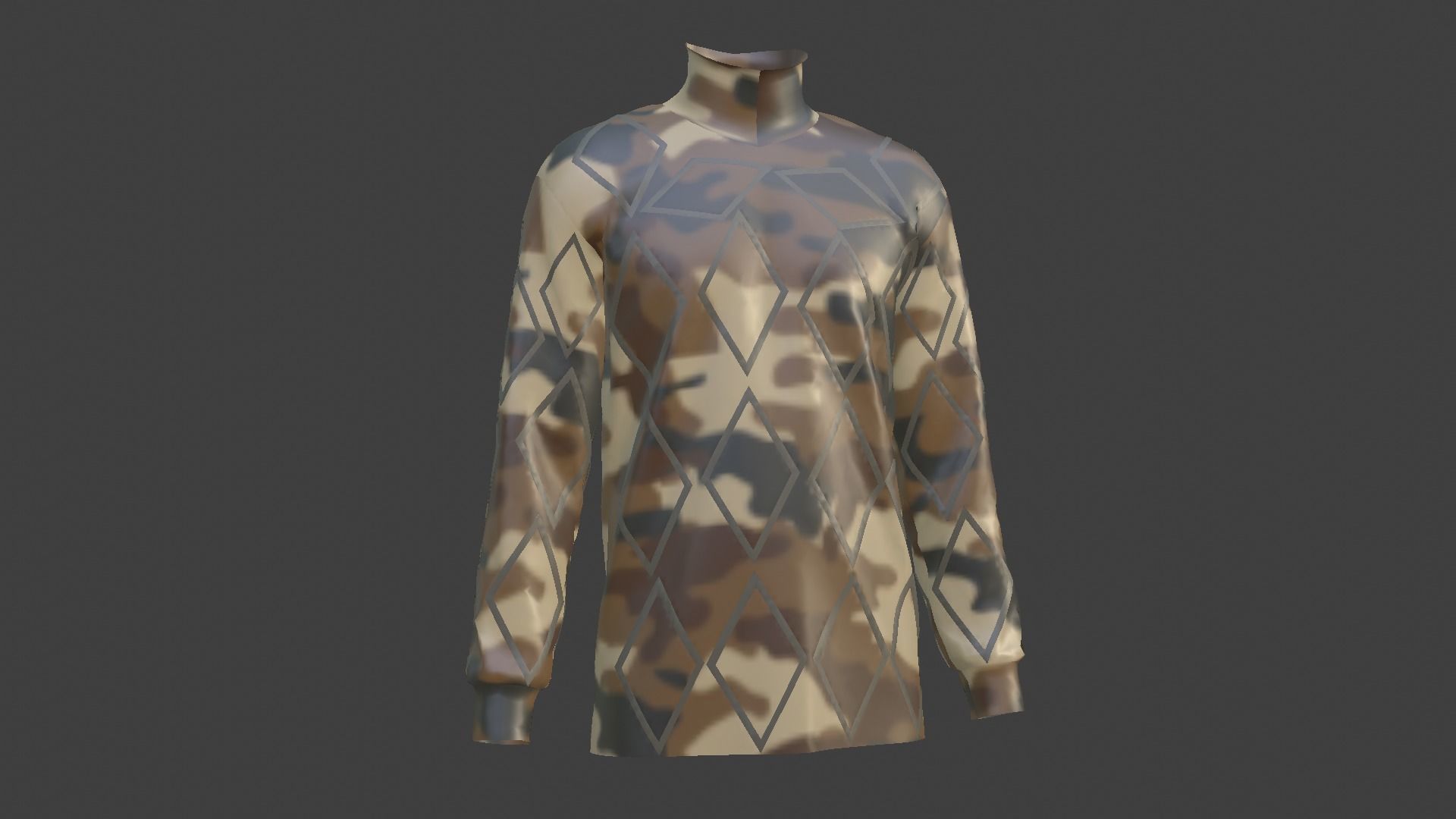 Military - Army Sweater Low-poly 3D model_10