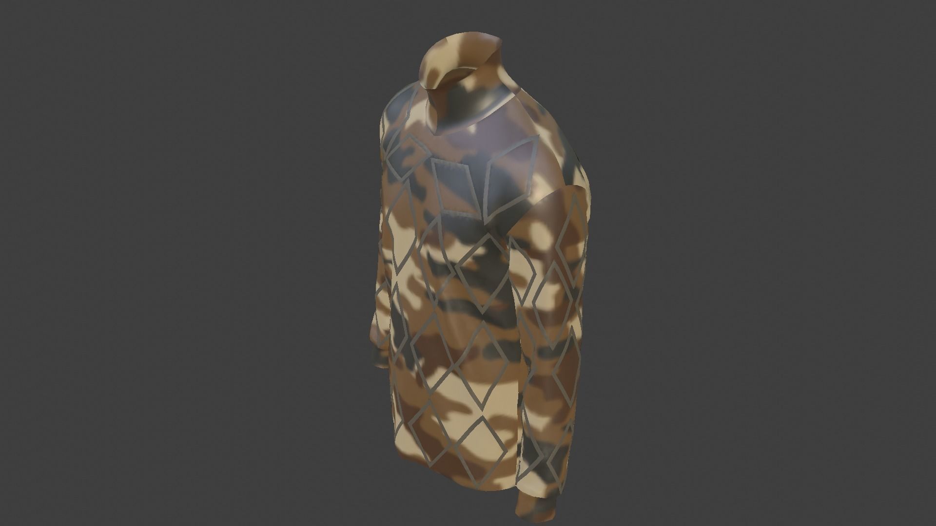 Military - Army Sweater Low-poly 3D model_8