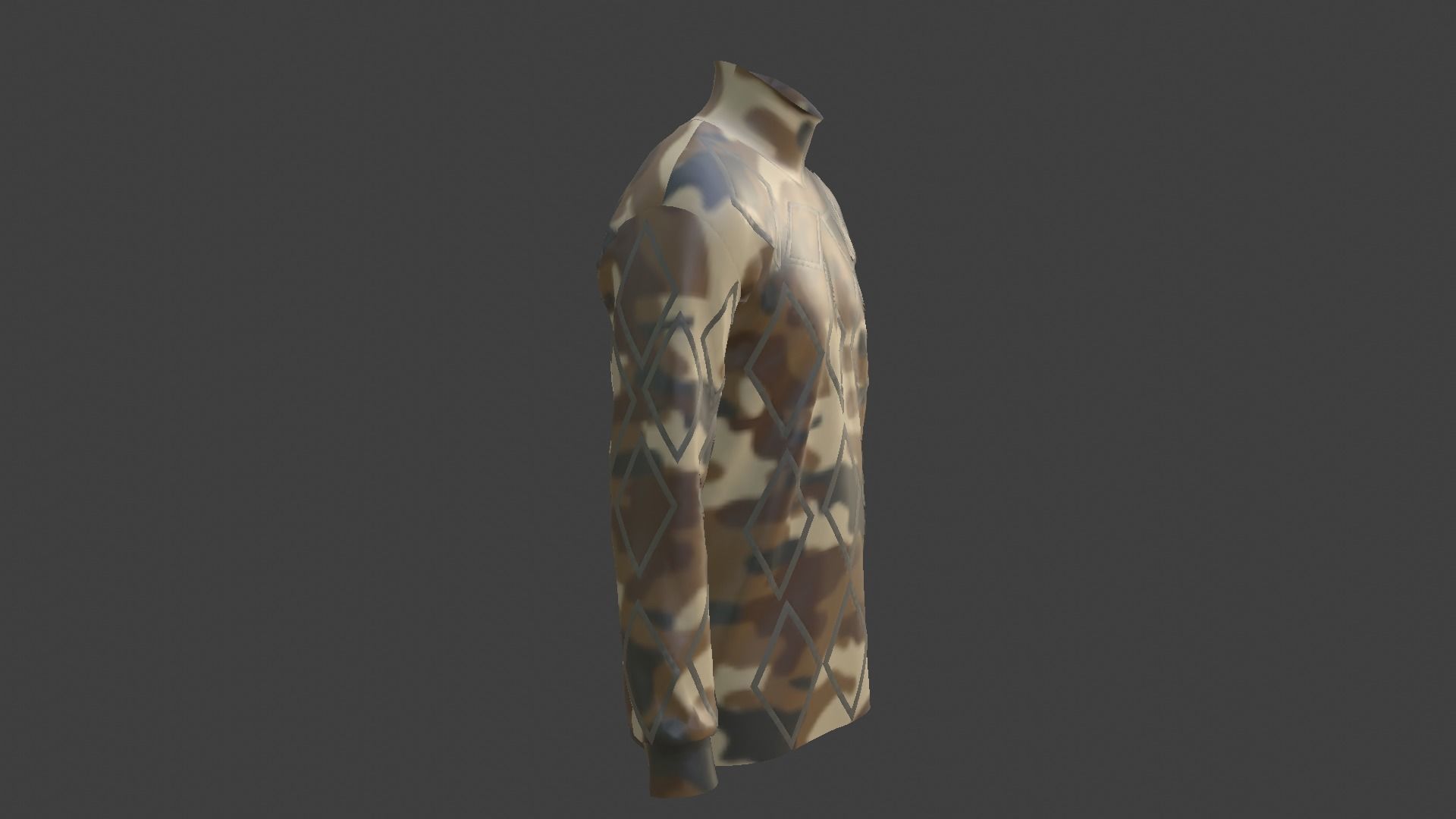 Military - Army Sweater Low-poly 3D model_7