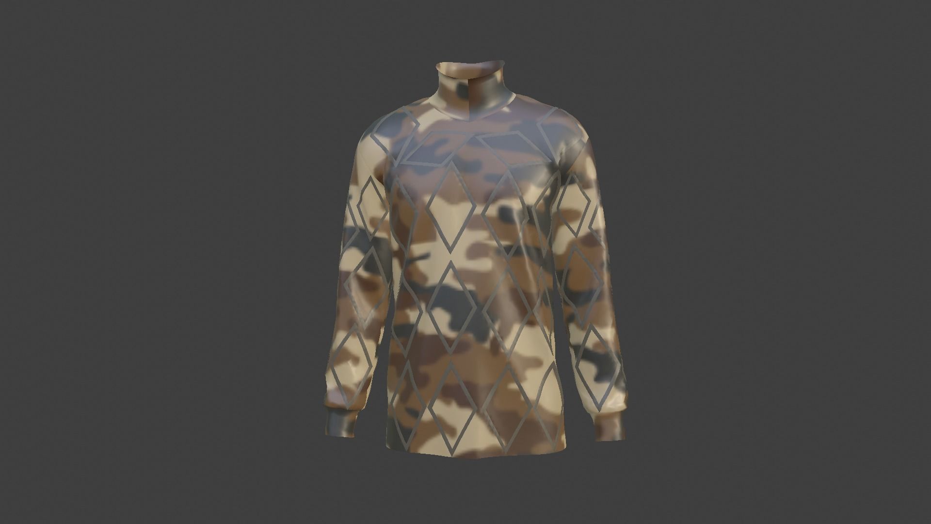 Military - Army Sweater Low-poly 3D model_5