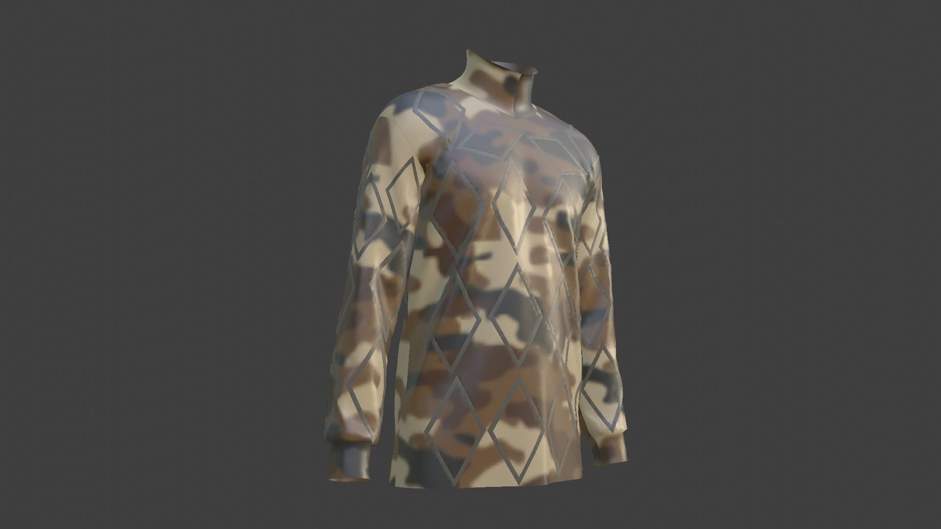 Military - Army Sweater Low-poly 3D model_6