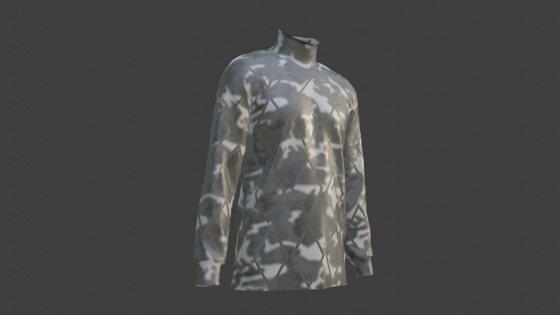 Military - Army Sweater Low-poly 3D model_6