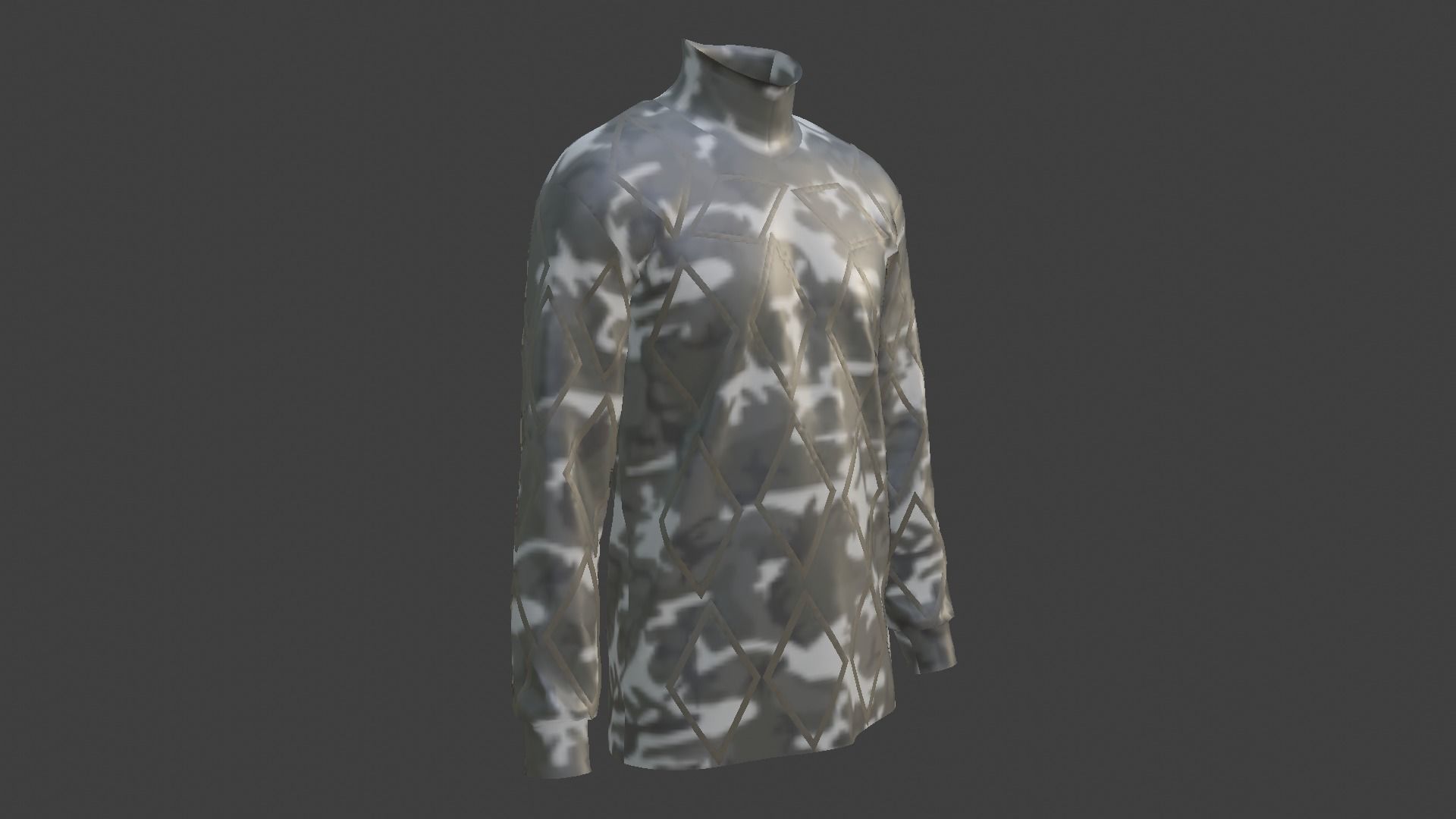 Military - Army Sweater Low-poly 3D model_3