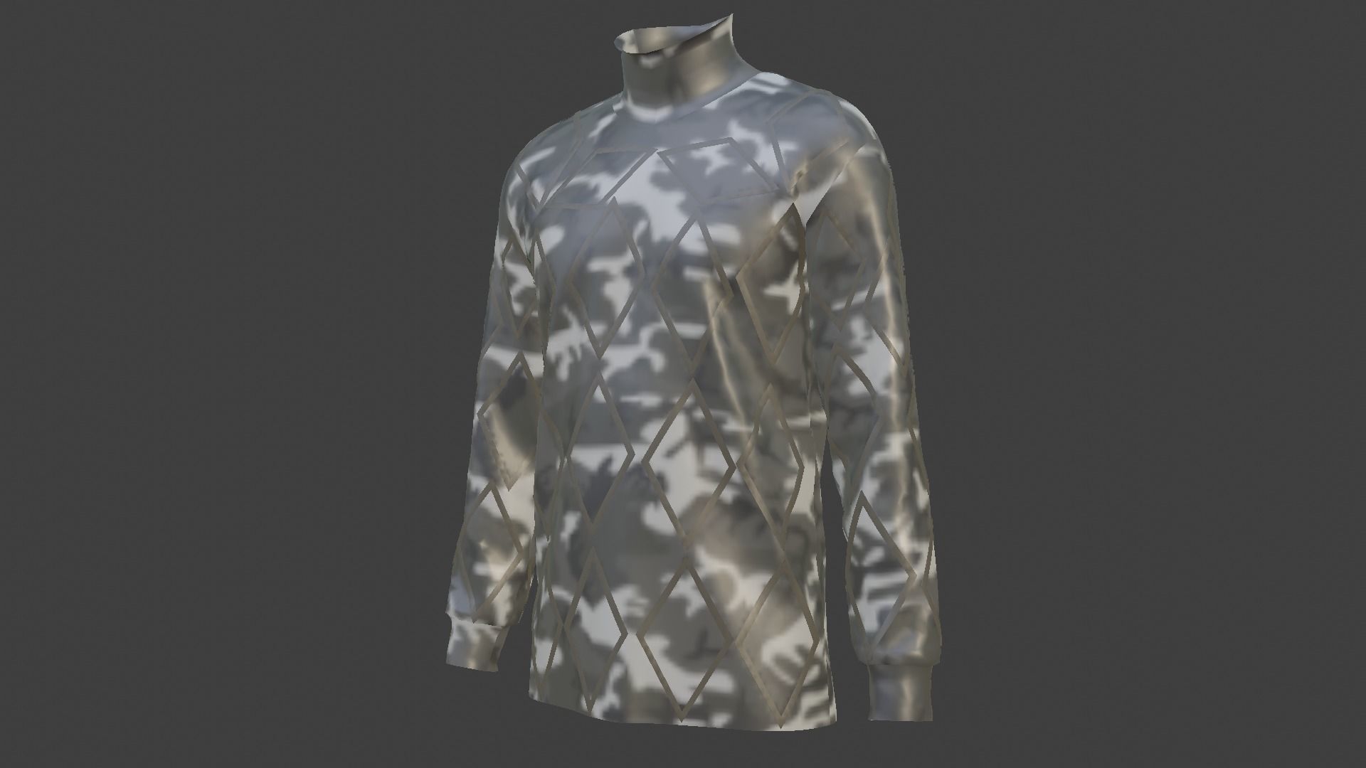 Military - Army Sweater Low-poly 3D model_9