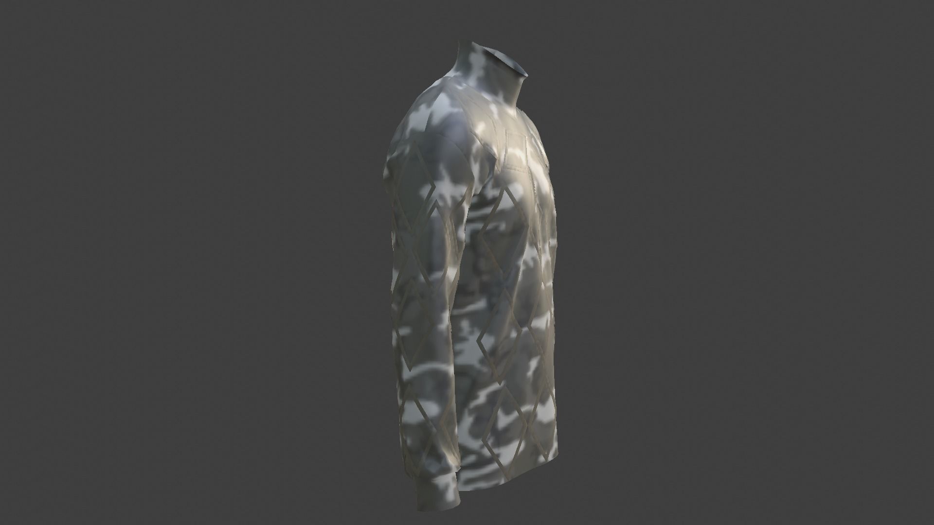 Military - Army Sweater Low-poly 3D model_7