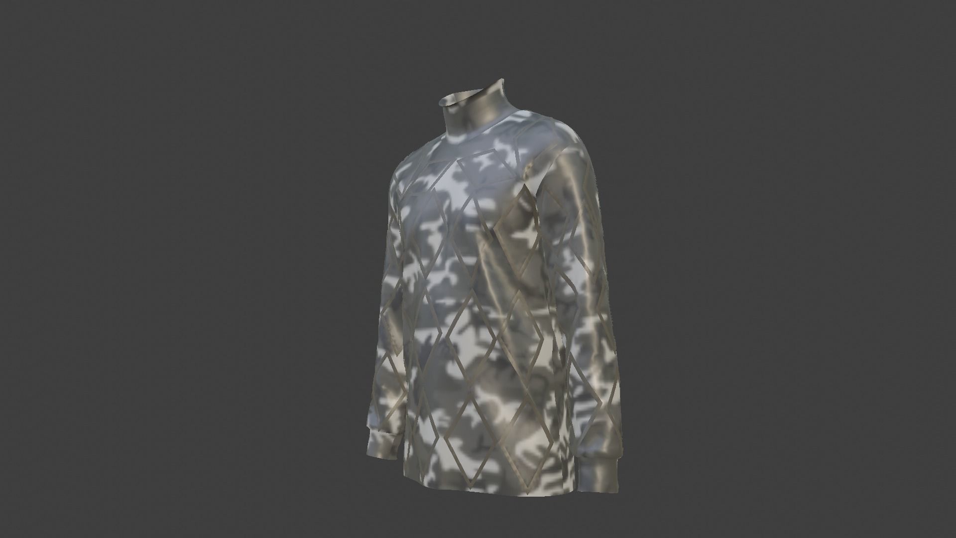 Military - Army Sweater Low-poly 3D model_4