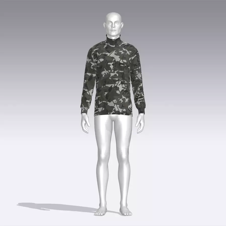 Military - Army Sweater Low-poly 3D model_0