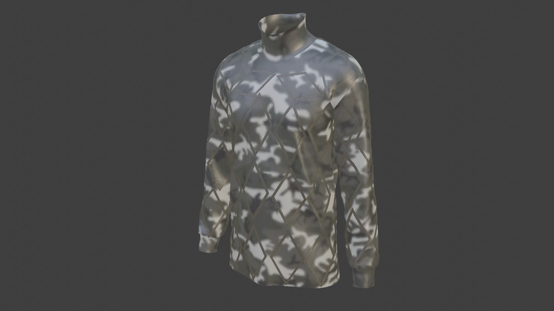 Military - Army Sweater Low-poly 3D model_1