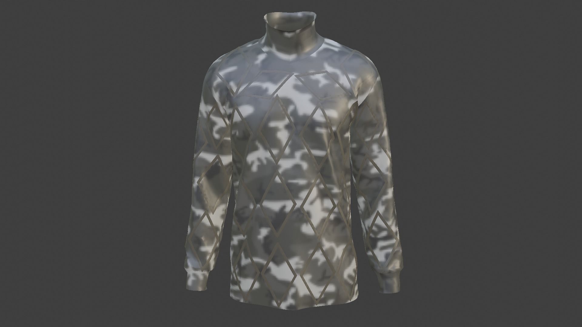 Military - Army Sweater Low-poly 3D model_2