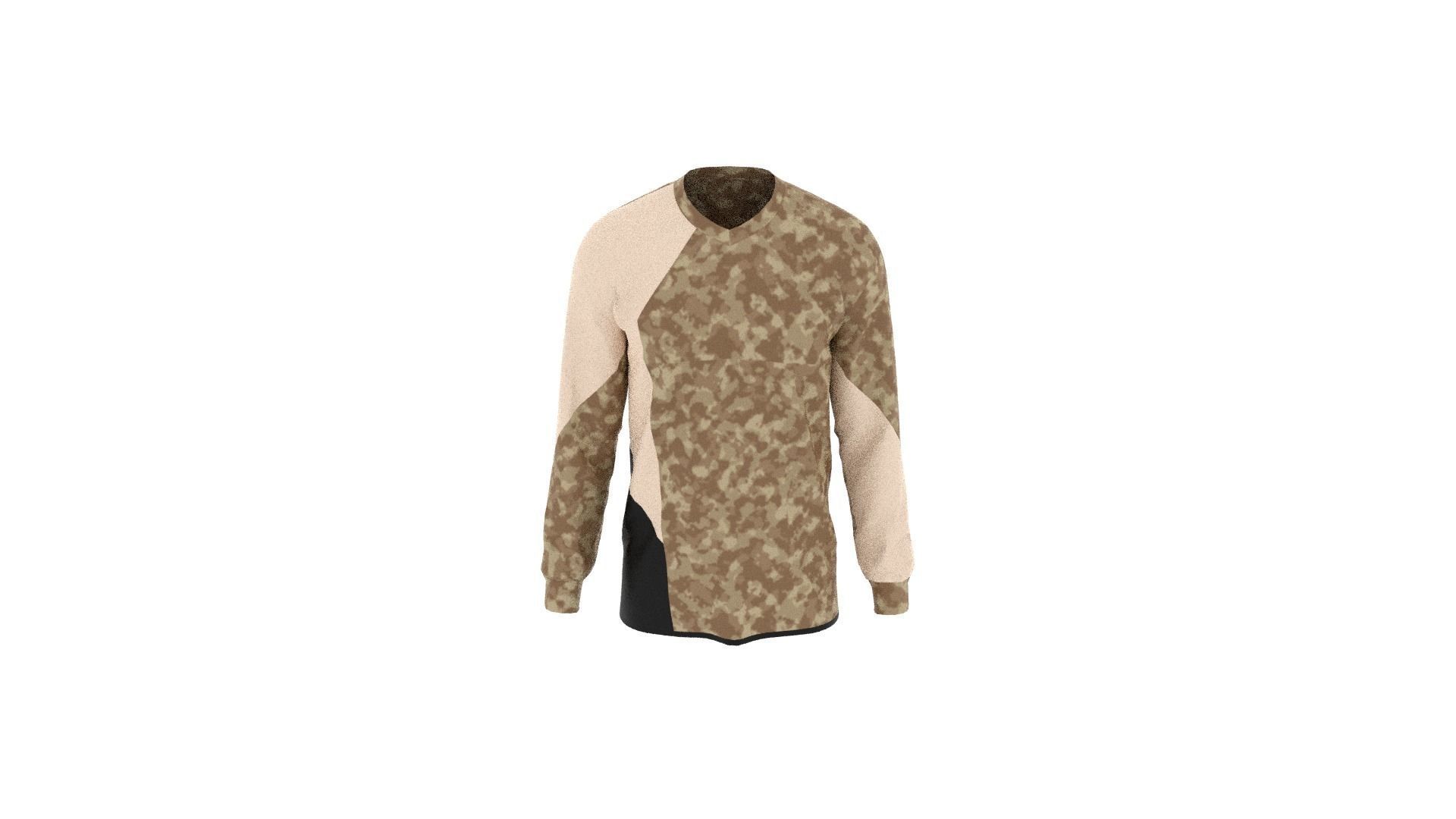 Military Sweater Low-poly 3D model_5