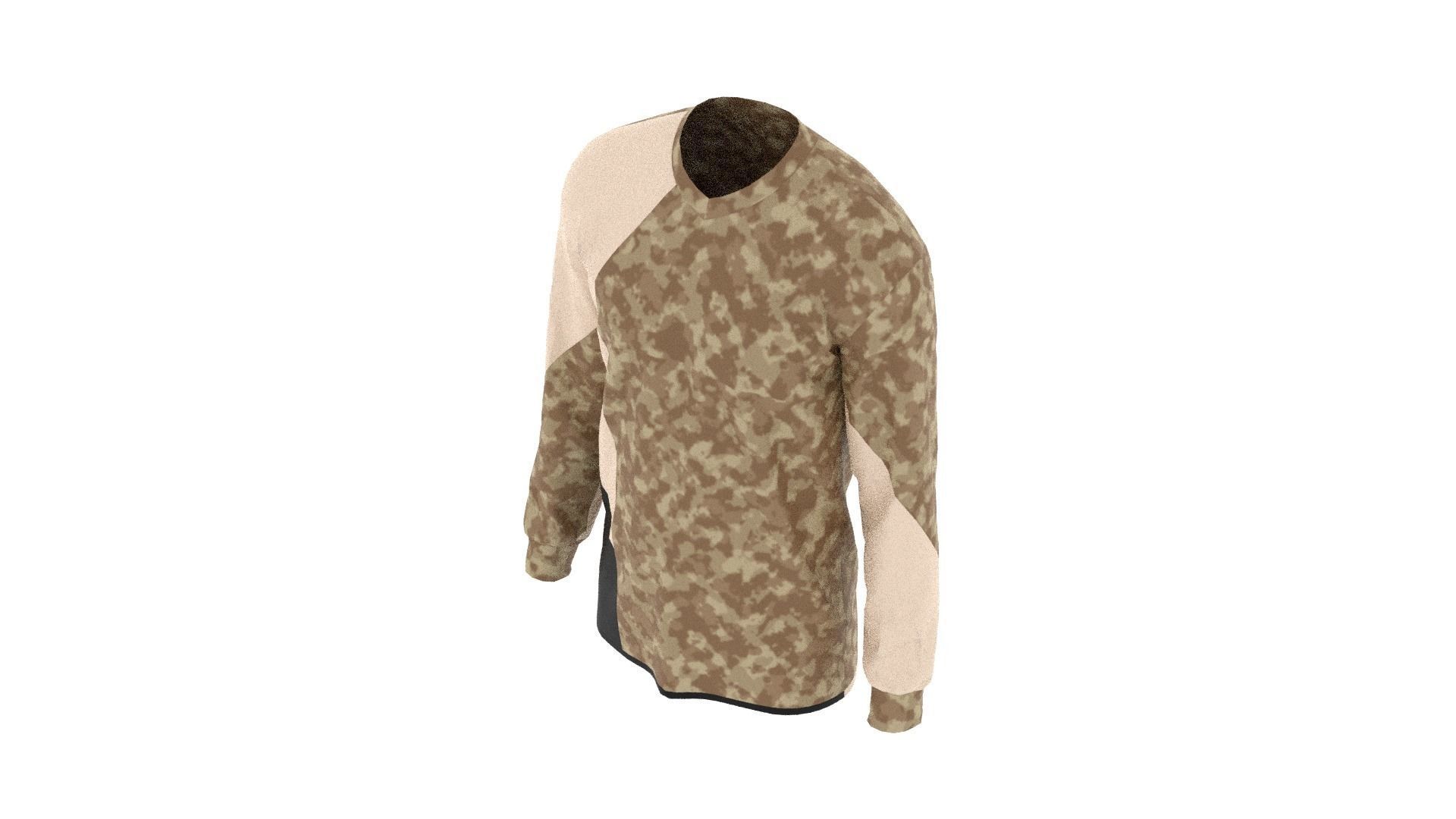 Military Sweater Low-poly 3D model_6