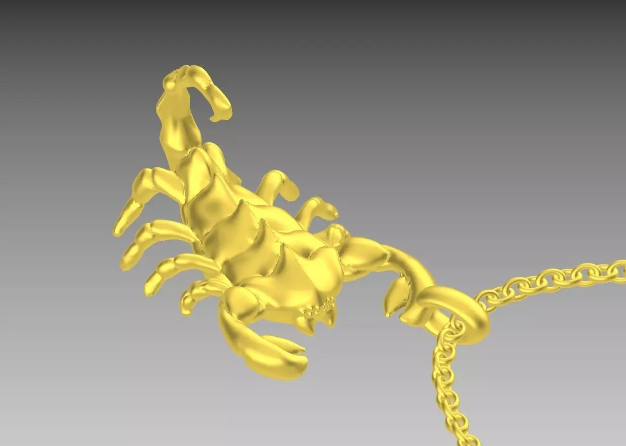 Scorpio Silver Pendant Design 3D print model_0
