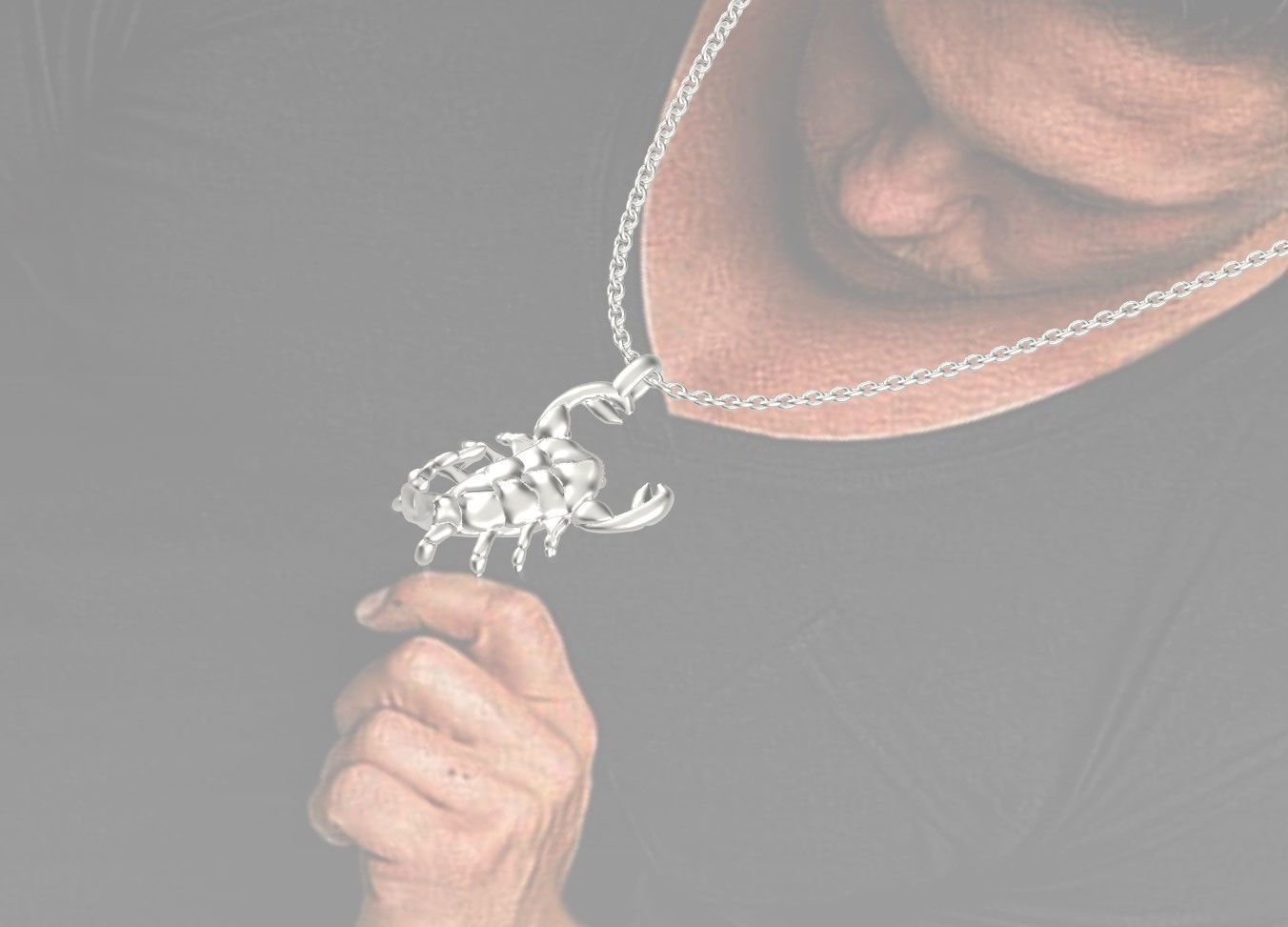Scorpio Silver Pendant Design 3D print model_1