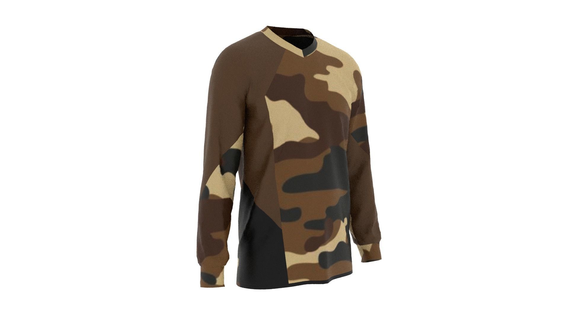 Military Sweater Low-poly 3D model_3