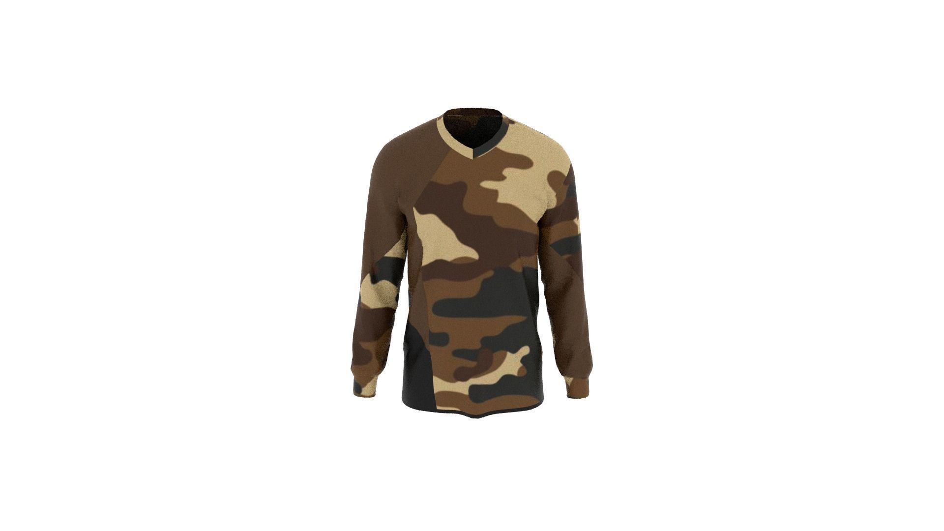 Military Sweater Low-poly 3D model_5