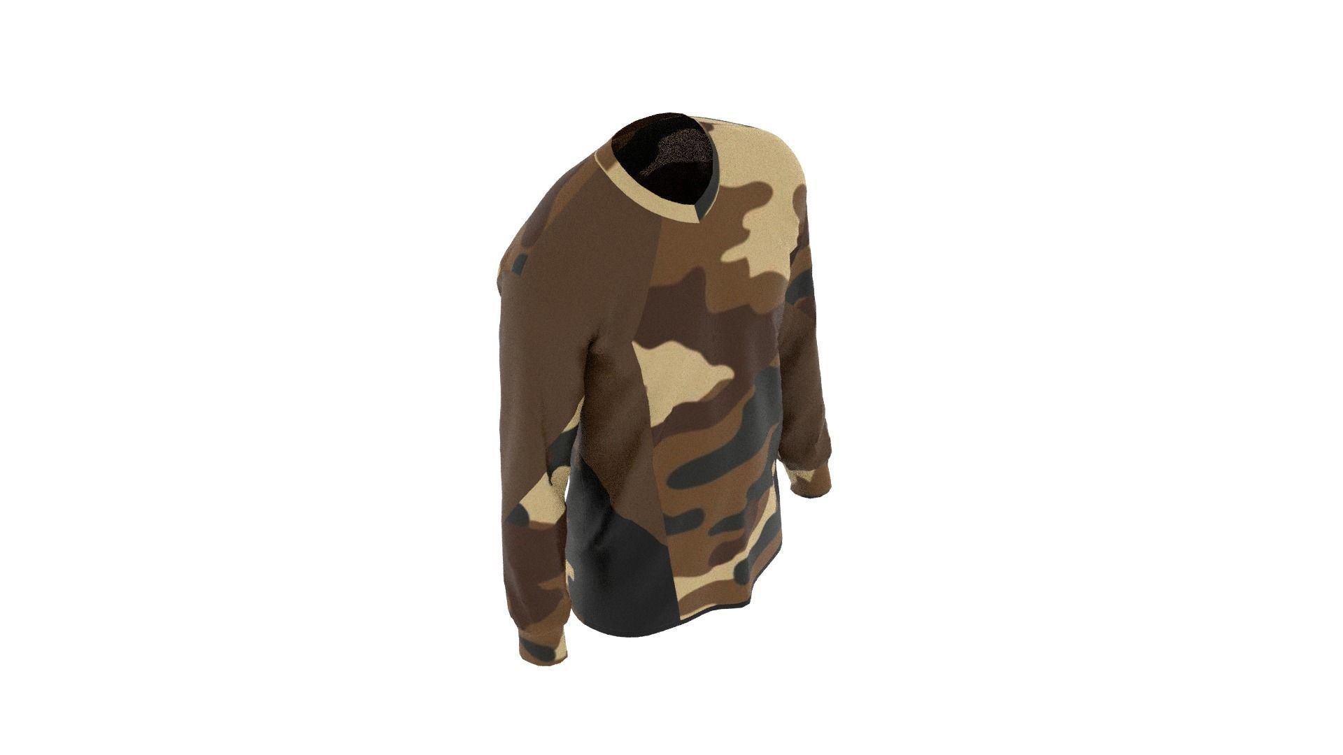 Military Sweater Low-poly 3D model_7