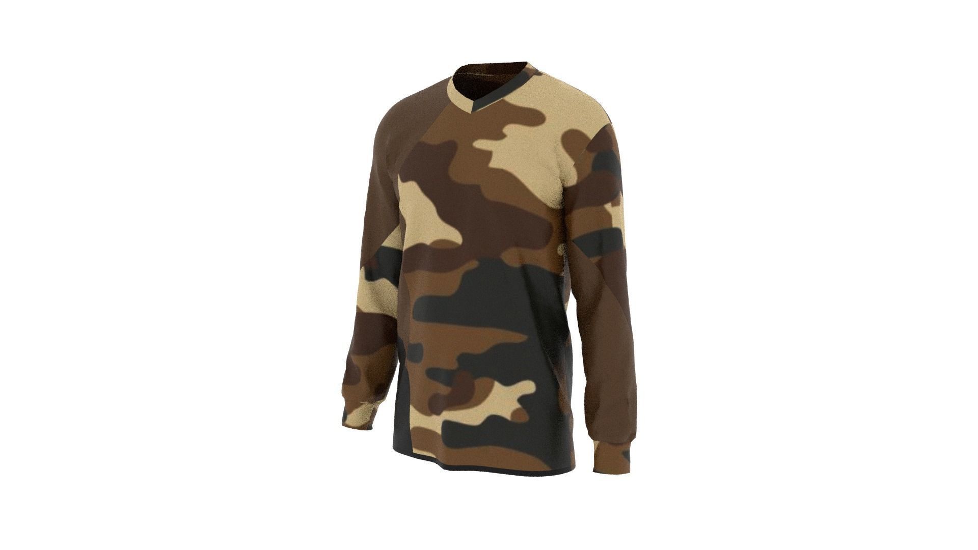 Military Sweater Low-poly 3D model_2