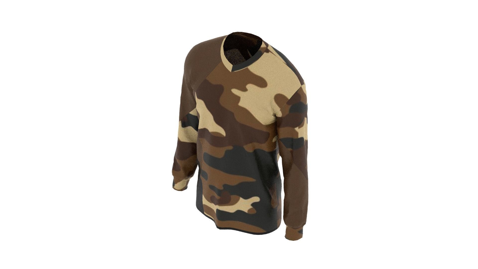 Military Sweater Low-poly 3D model_6