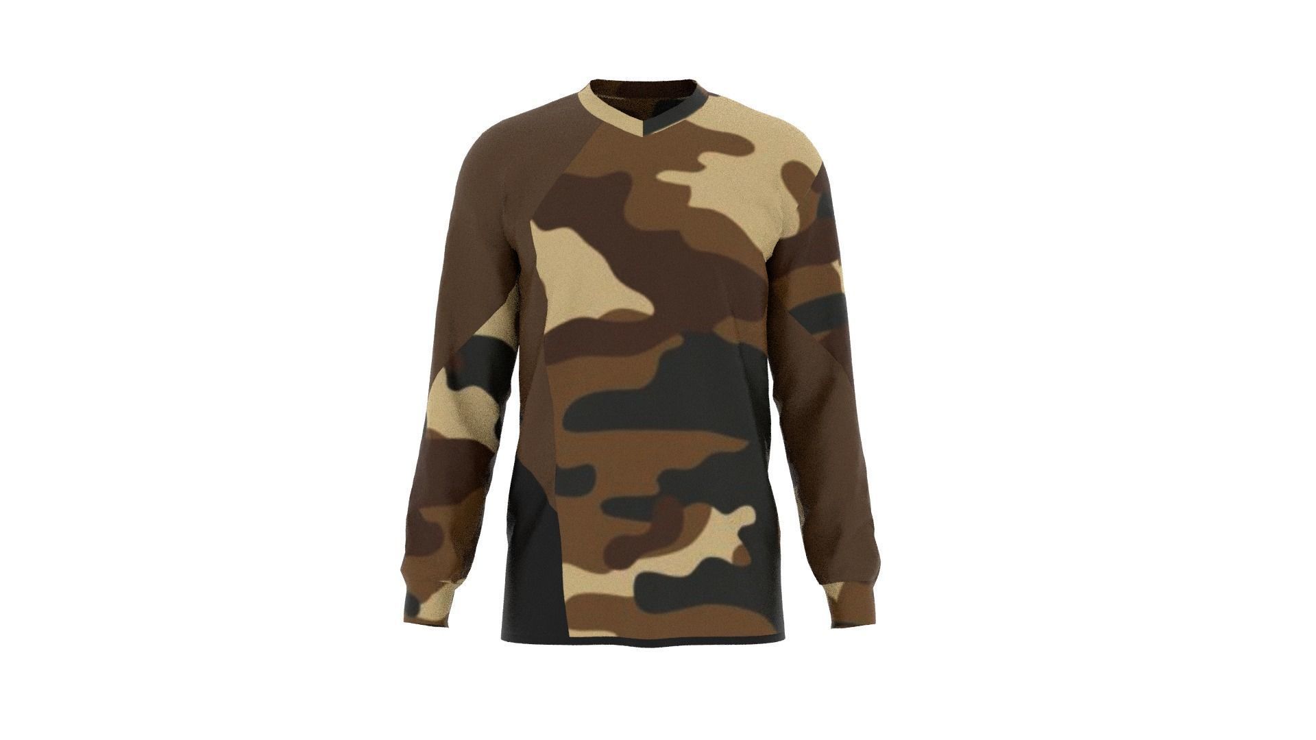 Military Sweater Low-poly 3D model_1