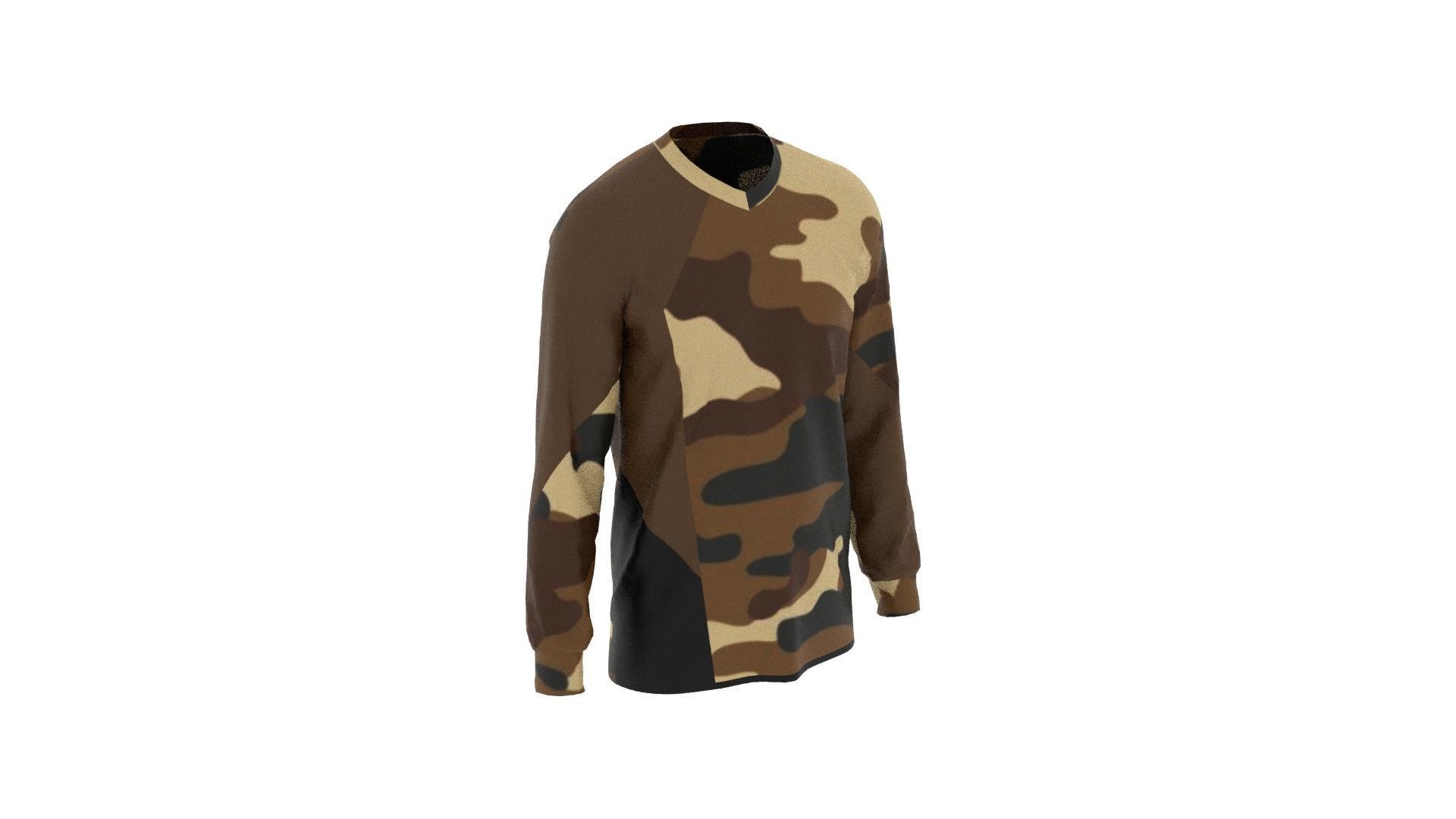Military Sweater Low-poly 3D model_4